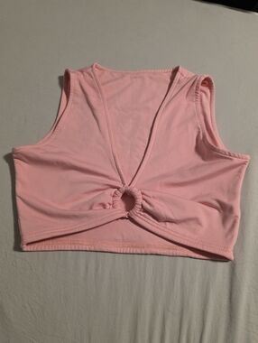 NWOT Pink Crop Tank Top